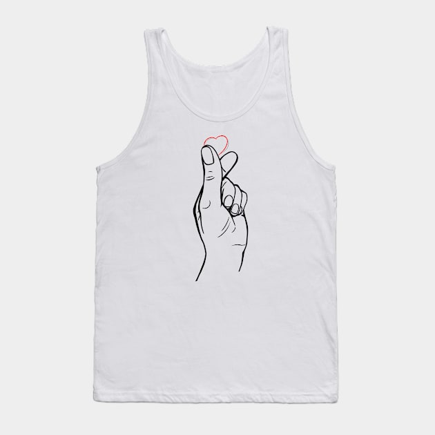 Korean gesture love Tank Top by kdegtiareva